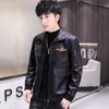 Осенне-зимняя новая кожаная одежда, мужская корейская модная брендовая модная кожаная куртка, молодежное плюшевое утепленное пальто, мужская одежда