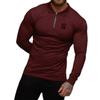 Muscleguys Just Gym Printed Bodybuilding Polo Shirts Men Slim Fit Long Sleeve Fitness Autumn Casual Comfortable T-shirts