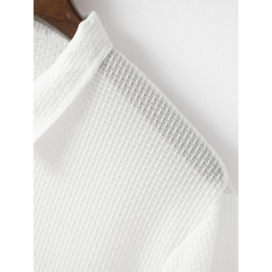 Mesh Ice Silk Polos Top Short Sleeve T-shirt Men's Lapel Collar Summer Solid Color Sliding Polo Shirts