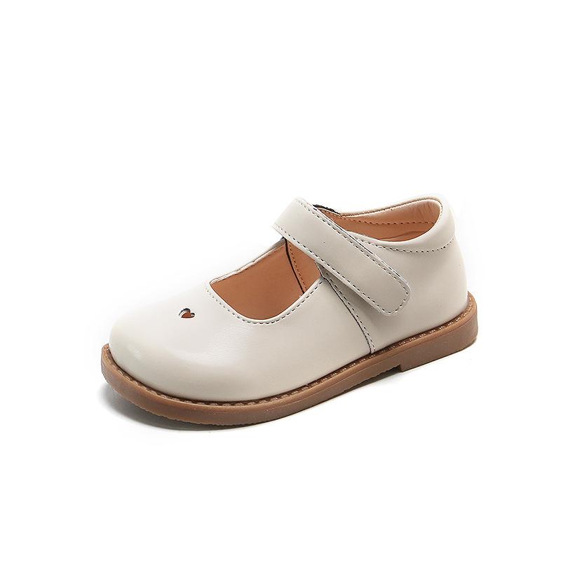 Детские туфли из кожи на липучках в стиле ретро — весна 2022 г. Туфли принцессы для девочек в модном черном цвете