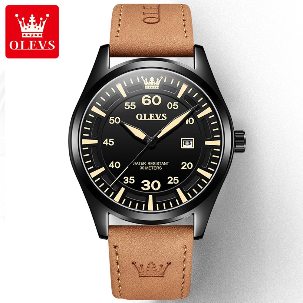 OLEVS 9962 OEM логотип Часы Водонепроницаемые Модные Классические Relojes Наручные С индивидуальным календарем Кожаные Роскошные Мужские Кварцевые Часы