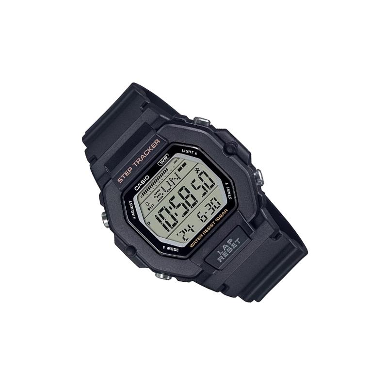 Casio Водонепроницаемые на 100 метров Мужские часы с кварцевым механизмом и полимерным ремешком Серебристый циферблат LWS-2200H-1AJF