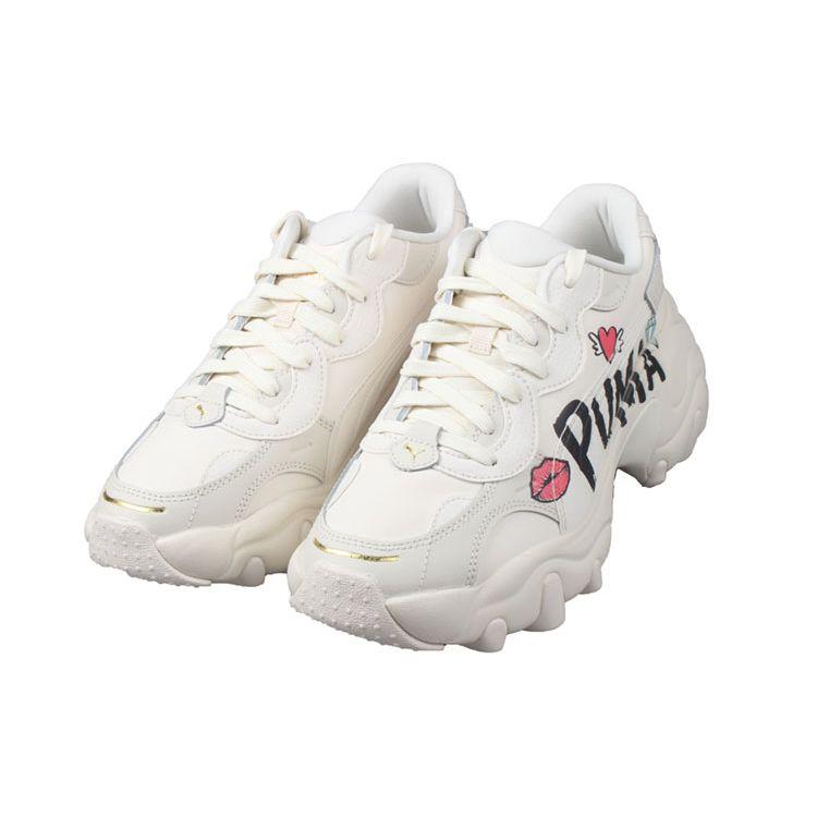 Pulsar Wedge Puma Logo - Glamour Женские кроссовки Cream Whisper-White Sun-Kissed-Coral 392709-01