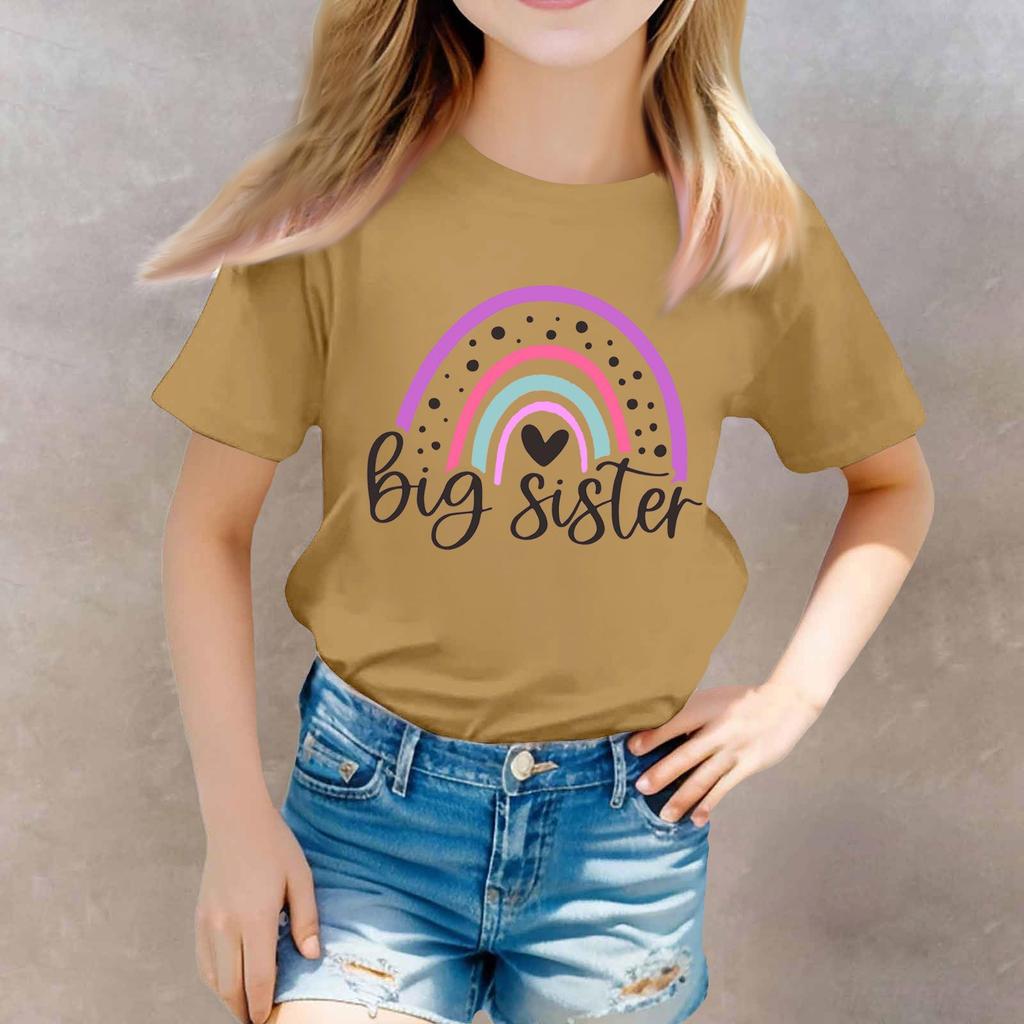 Toddler Girl Boy T-Shirts Kids Top Boys And Girls Printed Short Sleeved T-shirt
