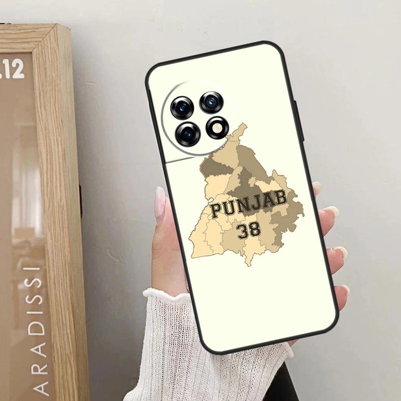 Чехол с картой Пенджаба для OnePlus 12R 12 11 9 10 Pro 10R 10T OnePlus Nord 3 2T N10 N20 CE 2 Lite CE4