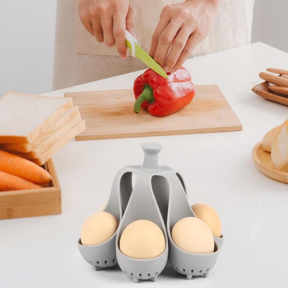 Boiled egg tray silicone egg cooker-KM-10966pcs