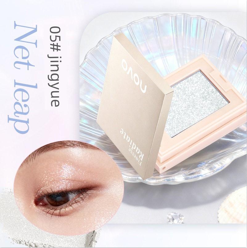 Pearlescent and Luxurious Pink Gold Crushed Diamond Crystal Powder Eyeshadow, Radiant Peach Golden Color, Enhances Complexion, 2026 New Model