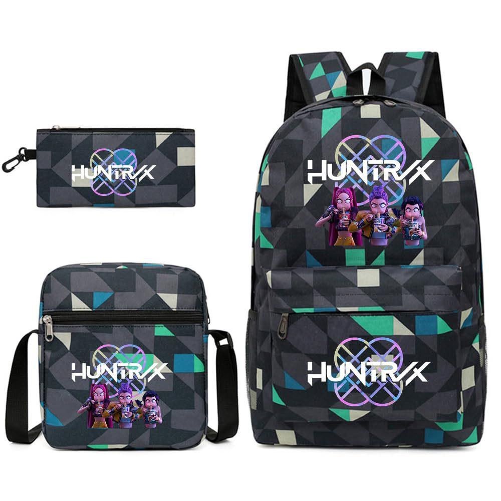 Animation Cartoon Children'S Backpack Leisure Pencil Bag Shoulder Bag Three-Piece Set, Primary And Secondary School School Bag