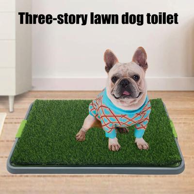 Искусственная трава для мочеиспускания с поддоном, антиразбрызгивающий собачий горшок, искусственный травяной газон, туалет для домашних животных, для щенков, для приучения к горшку в помещении и на улице