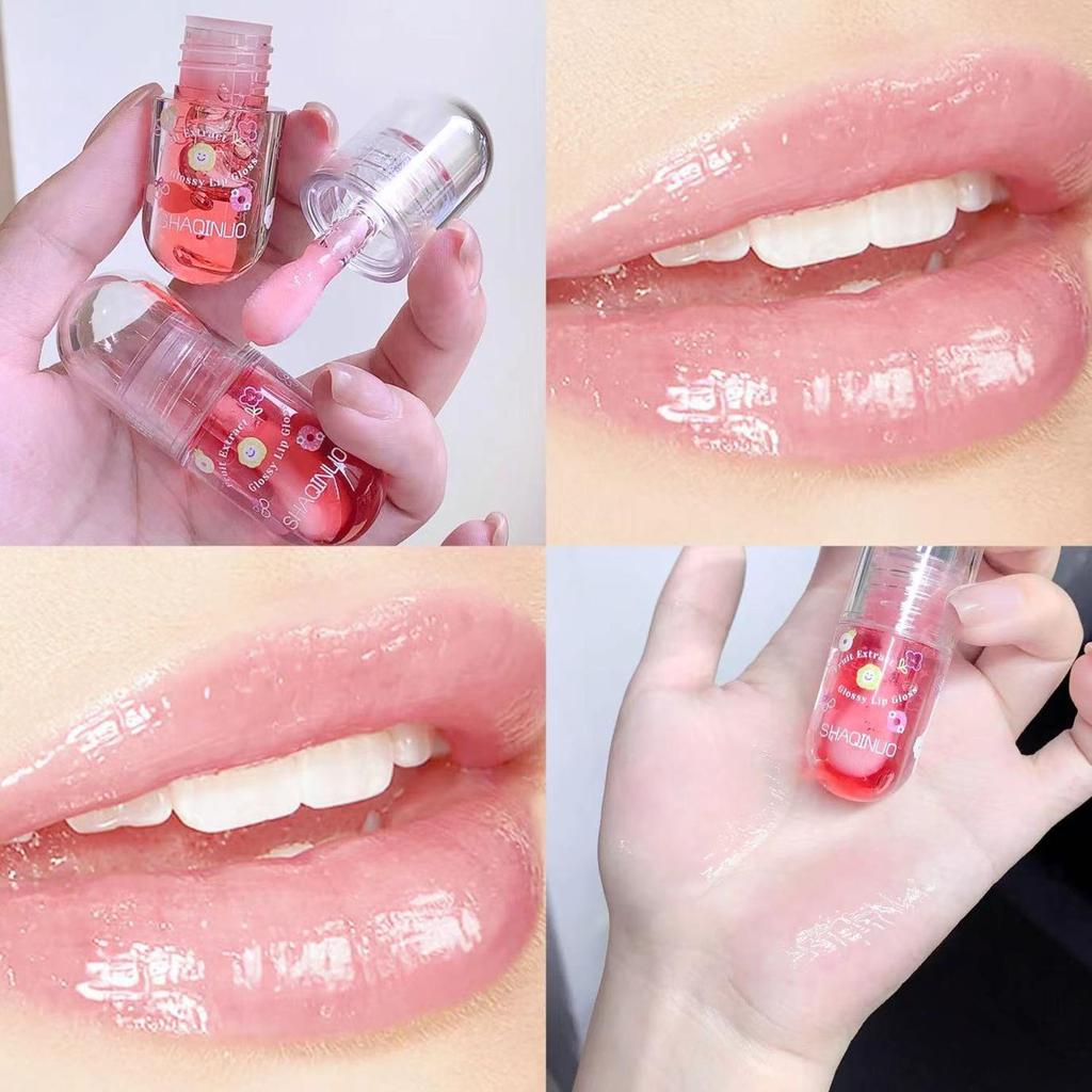 SHAQINUO Увлажняющее масло для губ Уход за губами против трещин Бальзам для губ с фруктовым вкусом Питательные губы Блеск для губ