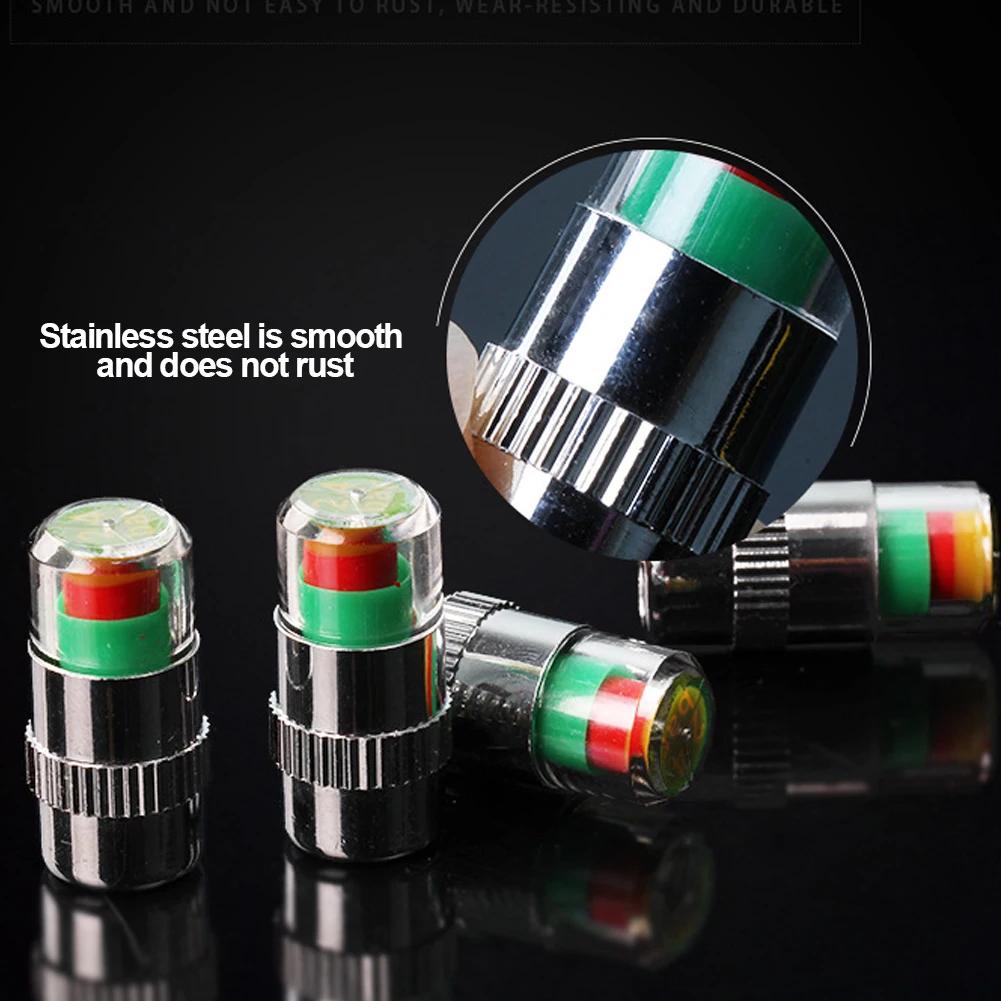 4 шт. Автомобильный монитор давления в шинах, манометр, индикатор, оповещение, контрольный датчик крышки клапана, внешний датчик обнаружения, индикатор давления в шинах