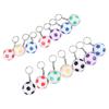 14pcs Pull On Closure Football Keychains Waterproof Design Sport Ball Key Chain  Bag Decoration