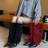 Ретро нишевые ботильоны на толстом каблуке, не сдавливающие ногу, крутые ботинки 2025 лето новинка, ботильоны-брюки на внутренней платформе, ковбойские сапоги в западном стиле