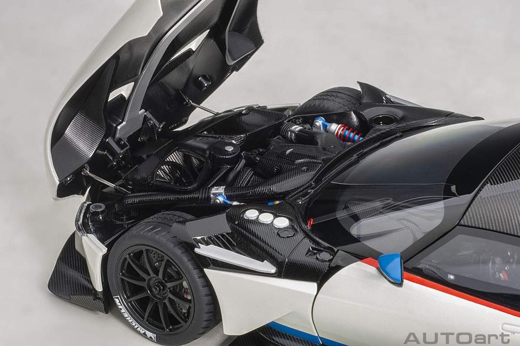 AUTOart 1/18 Scale Aston Martin Vulcan Metallic White with Blue & Red Stripes (Finished Product)