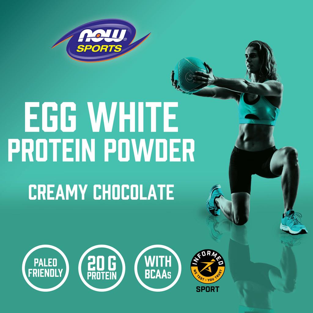 Now Foods Sports, Egg White Protein, Creamy Chocolate, 1.5 Lbs (680 G)