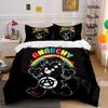 "Rainbow Punk Bear Decor Set" Bedding Set with 1 Duvet Cover 2 Pillowcases Single Double King Queen, Gift