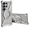 Oatsbasf Metal Frameless Phone Case for Samsung Galaxy S25 Ultra with 360° Rotatable Kickstand Magsafe Bumper Protective Covers