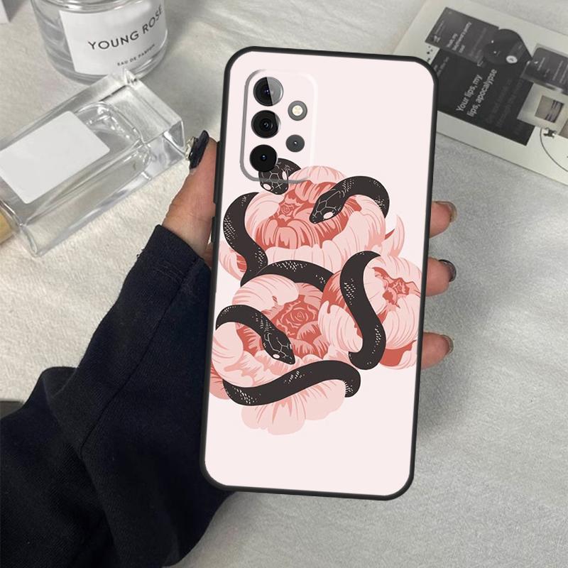 Чехол-цветок змеи для Samsung Galaxy A06 A16 A26 A36 A56 A53 A32 A52 A33 A13 A55 A35 A15 A14 A34 A54 A17