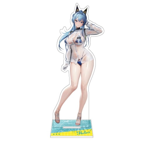 Algernon Product (ALGERNON PRODUCT) NIKKE Acrylic Stand - Summer - Helm, Approx. W44-65 X H133mm or Less, Made of Acrylic