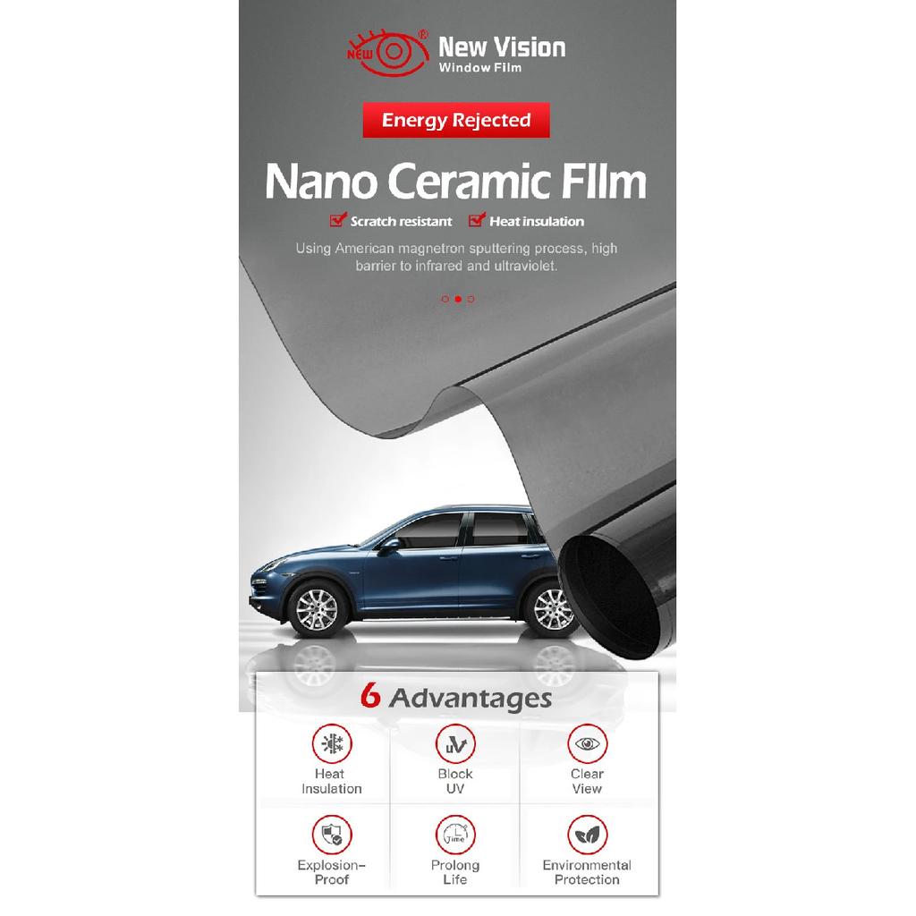 50cmX400cm Top Quality Ultra Hd HIR100% Heat Resistant Privacy Protection Nano Ceramic Window Solar Film Tint Film