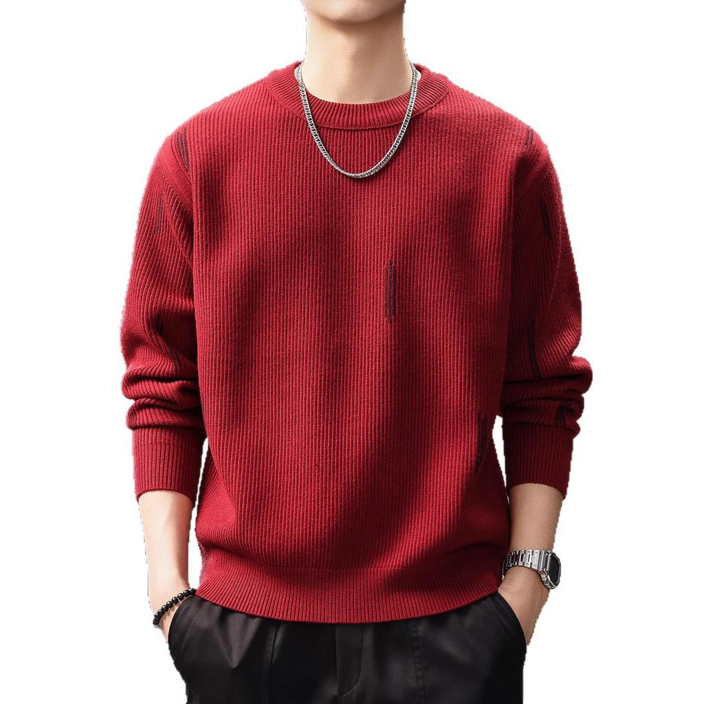 Men's Autumn Luxury Soft Knit Sweater - Versatile, Trendy & Casual Round Neck Hoodie