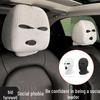 TikTok-Inspired Car Headrest Cover - Funny & Stylish Universal Design (Black/White)