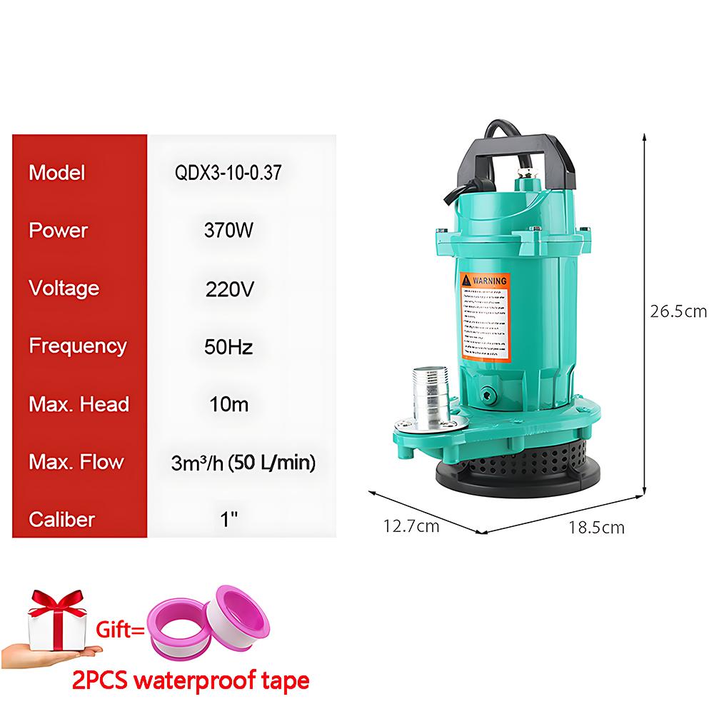 Heavy Duty AC220V 50Hz 50L/min Stainless Steel Submersible Pump Self-starting Sewage Cutting Pump Farm Manure Mud Drainage