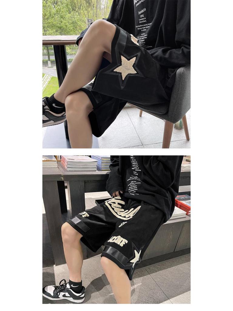 Мужские модные вышитые летние шорты - стили хип-хоп, ретро, японский и гонконгский