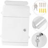 Angoily Lockable Wall Mounted Mailbox Suggestion Box with Keys Plastic Donation Ballot Box with Slot for Charity Cards Money Voting Collection