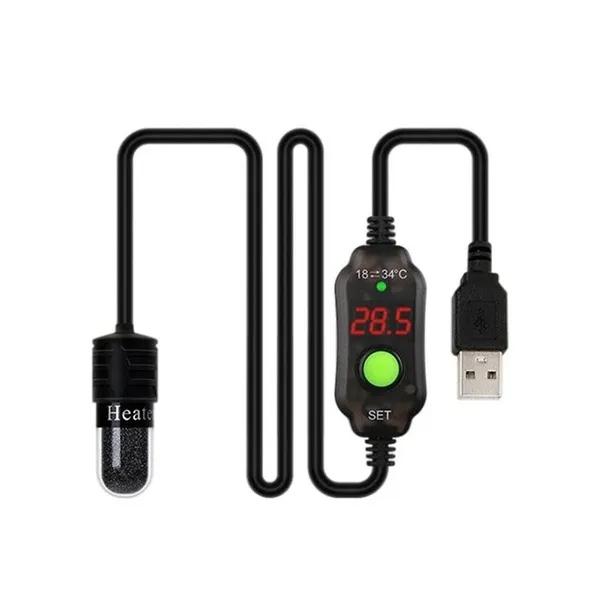 НОВЫЙ USB мини-нагреватель для аквариума, термостат, нагреватель, нагревательный стержень для аквариума, поддерживает температуру воды 18 ° C ~ 34 ° C