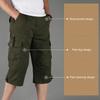 Мужские брюки длиной до икр, свободные брюки-карго с затягивающимся шнурком, летние повседневные спортивные брюки с несколькими карманами на молнии для повседневной носки, для спорта и улицы