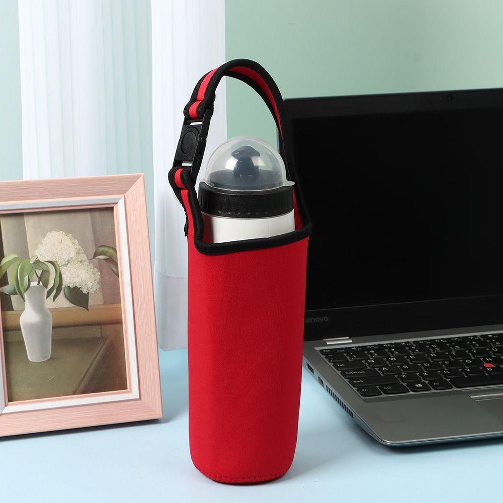 With Carrying Handle Anti-Hot Cup Sleeve Neoprene Tumbler Carrier Water Bottle Holder Sports