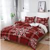 Santa Claus Bed Three-Piece Set, Digital Print Quilt Cover Sheet Set