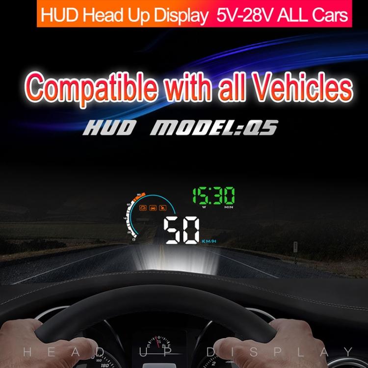 Q5 GPS 4-дюймовый автомобильный проекционный дисплей Система безопасности, Поддержка скорости движения и направления и расстояния / Километры вождения /