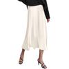 Women's High Waist Skirt Women's A-line Skirt Summer Solid Color Midi Skirt High Waist