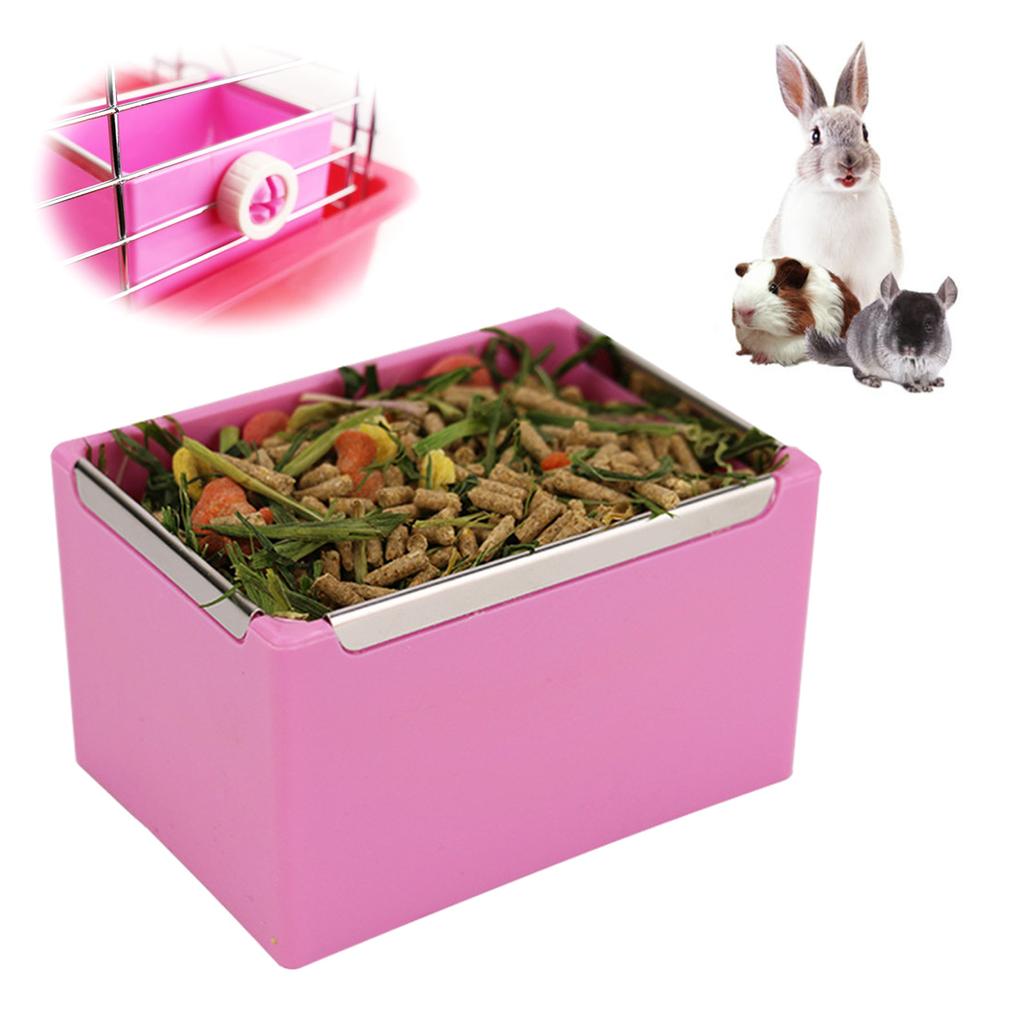 Rabbit Feeding Bowl Hamster Guinea Pig Hanging Feeder Small Pet Cage Food Bowl Water Bowl Rabbit Feeding Supply