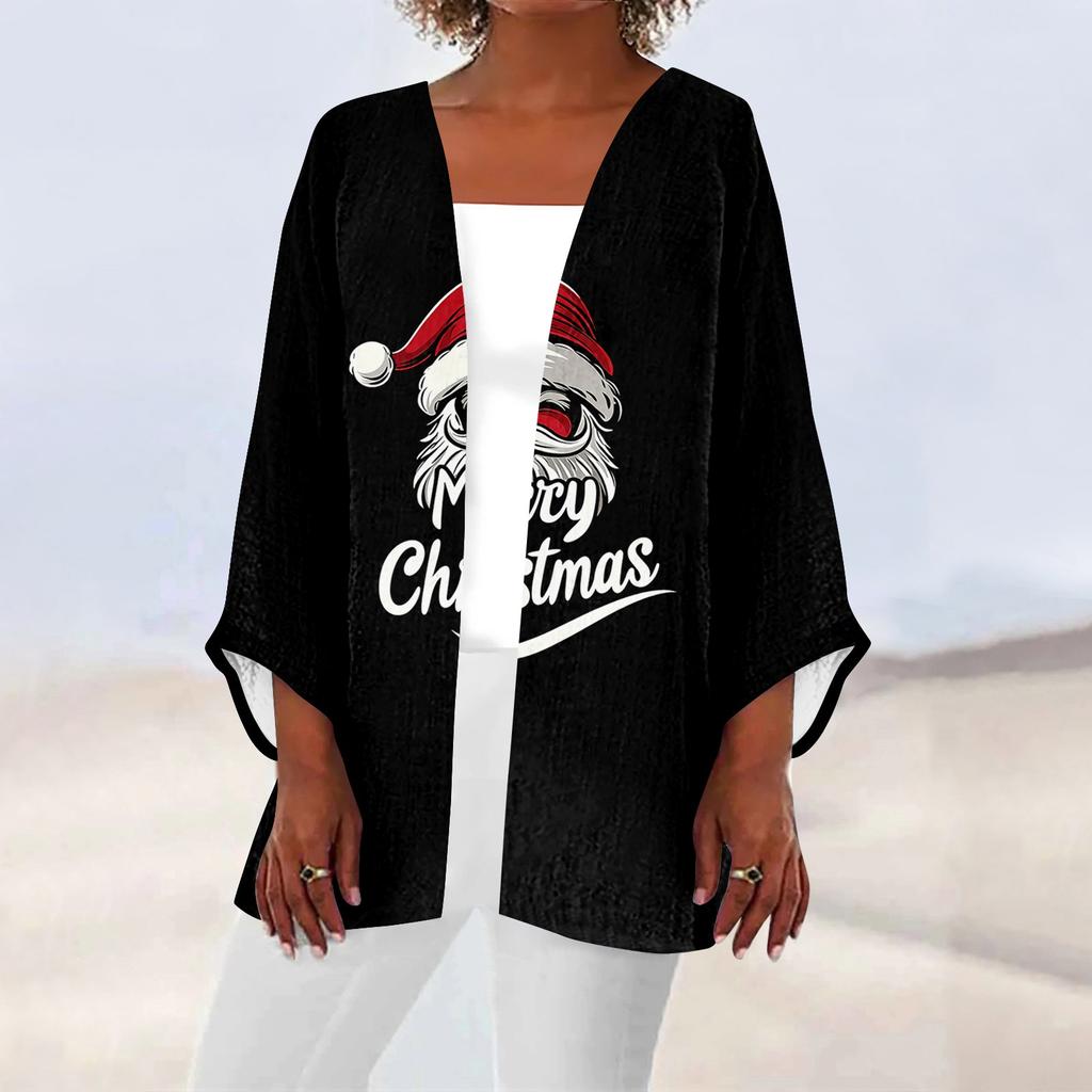 Женская повседневная модная легкая куртка средней длины с принтом, кардиган