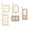 Аксессуары для кукол Сделай сам Двойная оконная деревянная рама Мебель для кукол Стеклянная пластина Окно кукольного домика