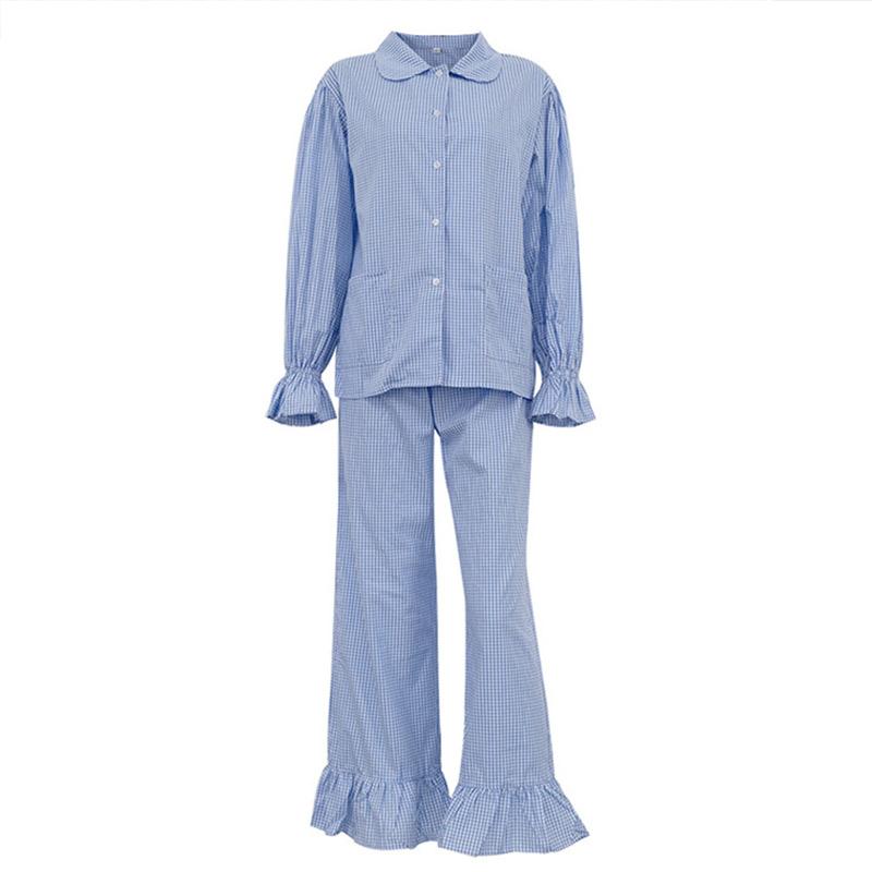 Рубашка с рисунком листьев лотоса, брюки сбоку, комплект из двух предметов, весенняя женская блузка с длинными рукавами и лацканами + свободные брюки с высокой талией, женский наряд