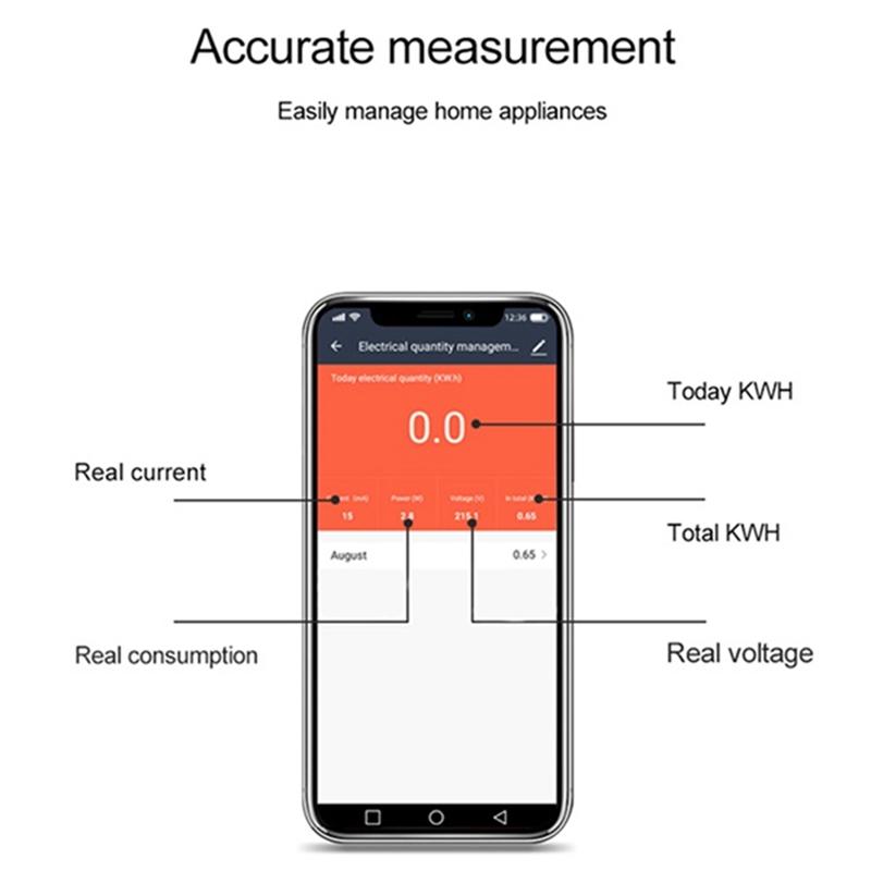 Tuya Smart Wifi Electricity KWH Meter Din Rail Single Phase AC 110V 230V CT AC Meter App Real Time Monitor