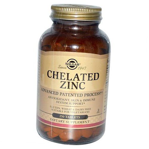 Хелат Цинка, Chelated Zinc, Solgar  100таб (36313159)