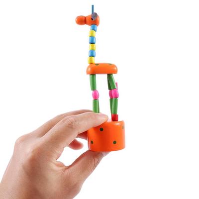 Вечеринка Садовых Животных Деревянный Дом Игрушки Украшение Пазлы Качели Игрушка Жираф Танцующий Жираф Качающийся