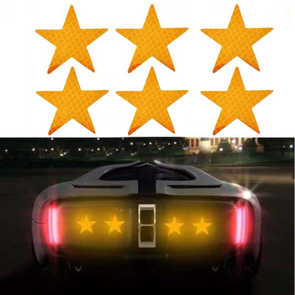 Five-pointed Star Reflective Stickers Car Exterior  Accessories Car Safety Mark Car Stickers