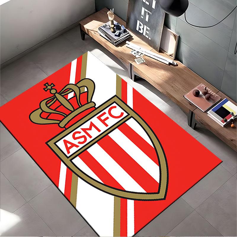 Red and Gold ASM FC Crest Carpet suitable as a non-slip mat for the living room or bedroom sofa