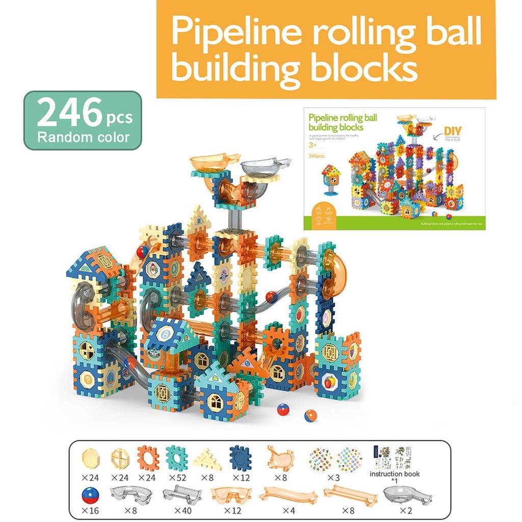 Slide Ball Building Block Children Assemble And Build Slide Marble Educational Toy Gifts