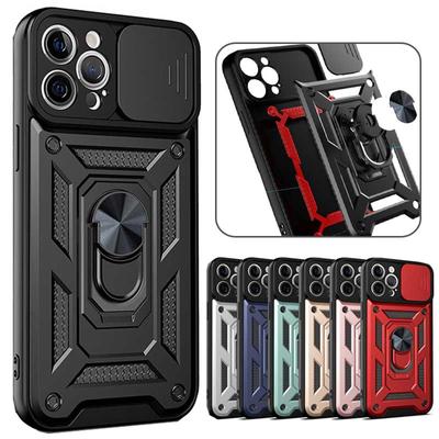 Защитный чехол для объектива слайд-камеры для iPhone 14 13 12 Pro Max XS XR 7 8 Plus, металлические бамперы в стиле милитари, броня для Samsung S21 S20 A12 A52 A72