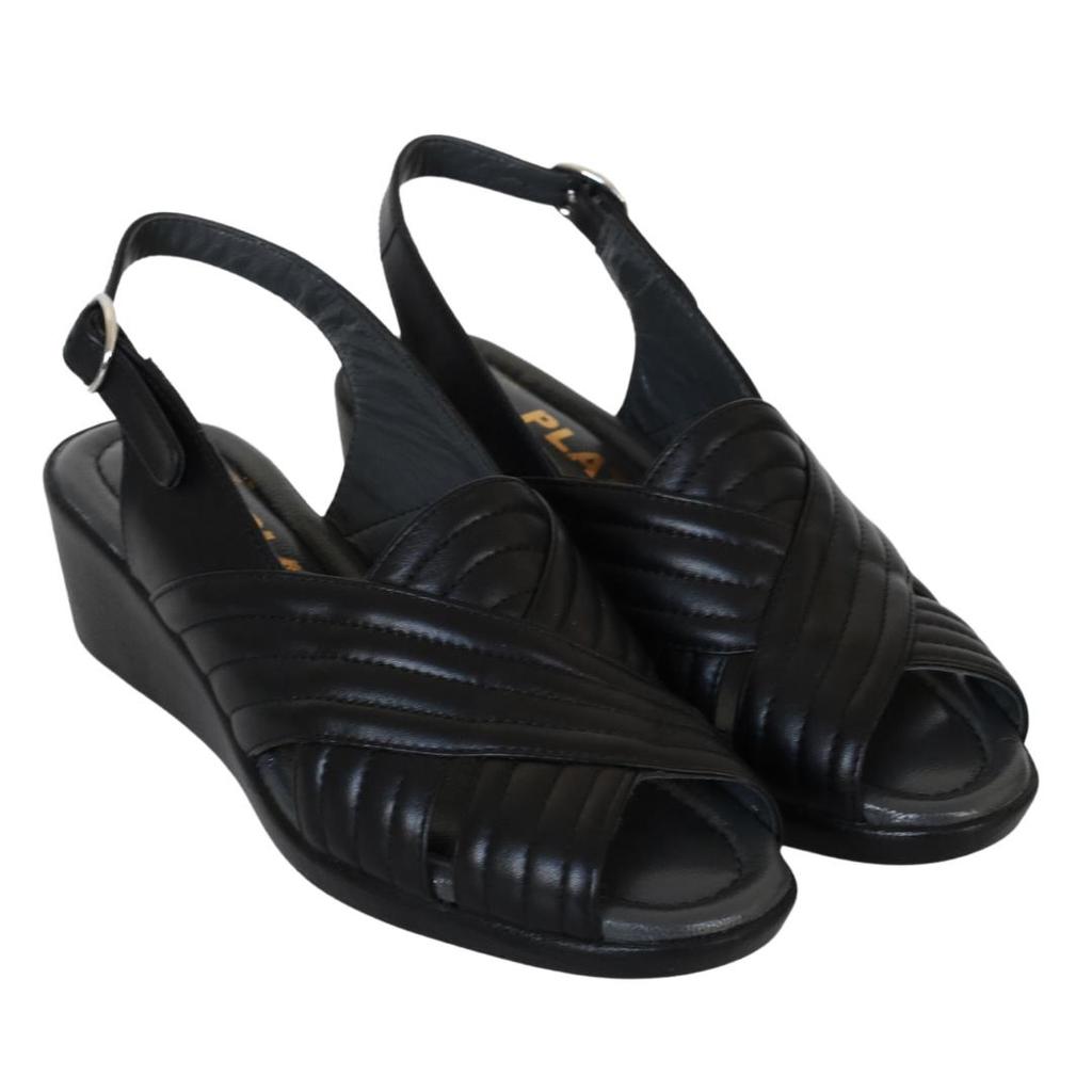 Женские туфли на танкетке из натуральной кожи