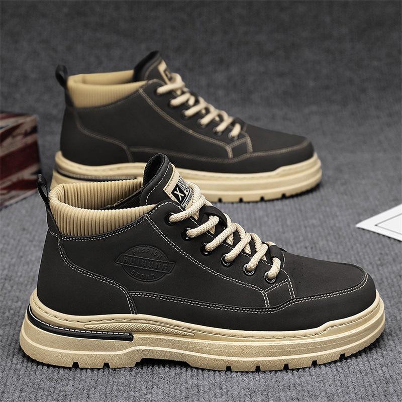 Autumn and Winter New Casual Low-top Socks Mouth Martin Boots Fashion Work Shoes Labor Insurance Shoes Men's Shoes