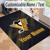 Custom Text Printed Rug Pittsburgh Penguins Non Slip Floor Carpet For Home Room Decor