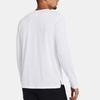 Under Armour Solid Logo Crew Neck Casual Long Sleeve T-Shirt Men Tops White 1382584-100